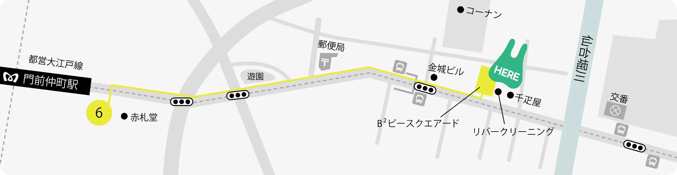門前仲町駅からのマップ